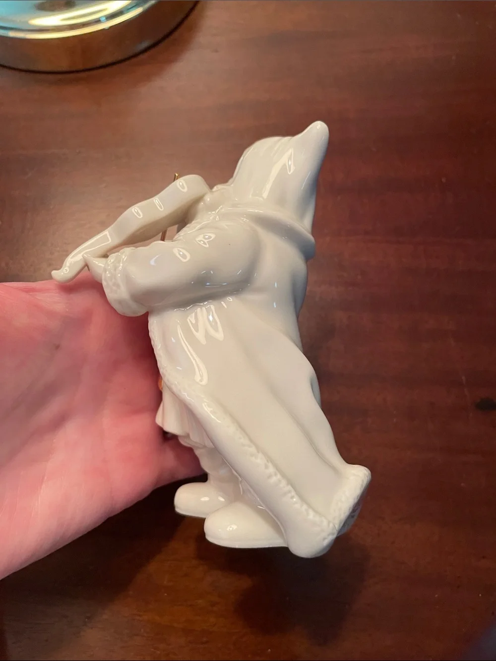 Lenox Glossy Cream Santa Figurine with Gold accents - Santa playing Violin | EUC